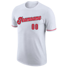 Load image into Gallery viewer, Custom White Red-Black Performance T-Shirt