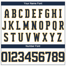Load image into Gallery viewer, Custom White Navy-Gold Performance T-Shirt