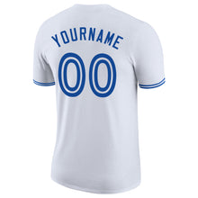 Load image into Gallery viewer, Custom White Royal-White Performance T-Shirt