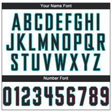 Load image into Gallery viewer, Custom White Black-Aqua Performance T-Shirt