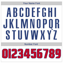 Load image into Gallery viewer, Custom White Red-Royal Authentic Throwback Rib-Knit Baseball Jersey Shirt