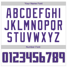 Load image into Gallery viewer, Custom White Purple-Gray Authentic Throwback Rib-Knit Baseball Jersey Shirt