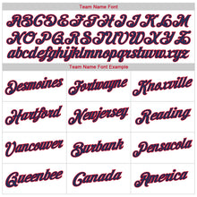 Load image into Gallery viewer, Custom White Red-Navy Authentic Throwback Rib-Knit Baseball Jersey Shirt