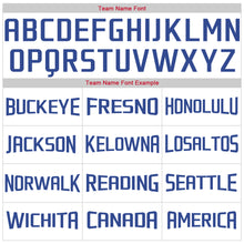 Load image into Gallery viewer, Custom White Red-Royal Authentic Throwback Rib-Knit Baseball Jersey Shirt