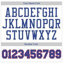 Load image into Gallery viewer, Custom White Royal-Red Authentic Throwback Rib-Knit Baseball Jersey Shirt