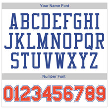 Load image into Gallery viewer, Custom White Orange-Royal Authentic Throwback Rib-Knit Baseball Jersey Shirt