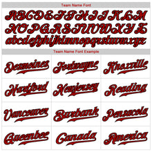 Load image into Gallery viewer, Custom White Red Pinstripe Red-Black Authentic Baseball Jersey