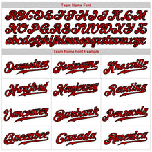 Load image into Gallery viewer, Custom White Red-Black Authentic Baseball Jersey