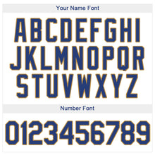 Load image into Gallery viewer, Custom White Royal-Old Gold Authentic Baseball Jersey