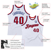 Load image into Gallery viewer, Custom White Red-Royal Authentic Throwback Basketball Jersey