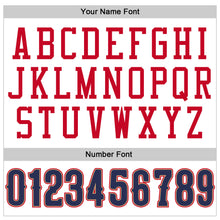 Load image into Gallery viewer, Custom White Navy-Red Authentic Throwback Basketball Jersey