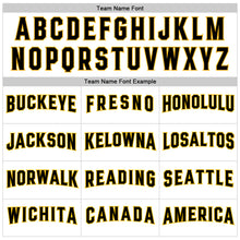 Load image into Gallery viewer, Custom White Black-Gold Authentic Throwback Basketball Jersey