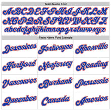 Load image into Gallery viewer, Custom White Royal-Red Authentic Baseball Jersey