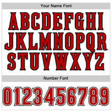 Load image into Gallery viewer, Custom White Red-Black Authentic Baseball Jersey