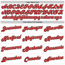 Load image into Gallery viewer, Custom White Red-Black Authentic Baseball Jersey