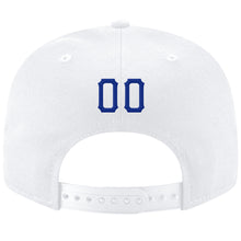 Load image into Gallery viewer, Custom White Royal-Red Stitched Adjustable Snapback Hat