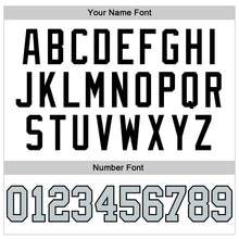 Load image into Gallery viewer, Custom White Silver-Black Mesh Authentic Throwback Football Jersey