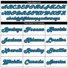 Load image into Gallery viewer, Custom White Purple-Aqua Mesh Authentic Throwback Football Jersey