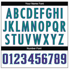 Load image into Gallery viewer, Custom White Purple-Aqua Mesh Authentic Throwback Football Jersey