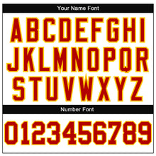 Load image into Gallery viewer, Custom White Red-Gold Mesh Authentic Throwback Football Jersey