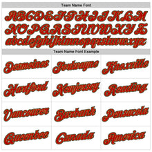 Load image into Gallery viewer, Custom White Red-Old Gold Authentic Baseball Jersey