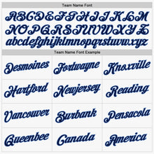 Load image into Gallery viewer, Custom White Navy-Powder Blue Authentic Baseball Jersey