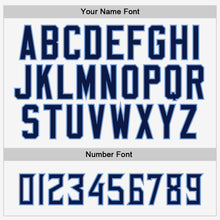 Load image into Gallery viewer, Custom White Navy-Powder Blue Authentic Baseball Jersey