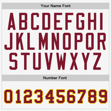 Load image into Gallery viewer, Custom White Crimson-Gold Authentic Baseball Jersey