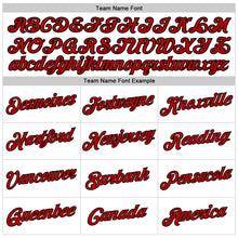 Load image into Gallery viewer, Custom White Red Pinstripe Red-Black Authentic Basketball Jersey