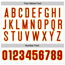 Load image into Gallery viewer, Custom White Red Pinstripe Red-Gold Authentic Basketball Jersey