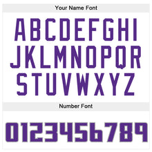 Load image into Gallery viewer, Custom Stitched White Purple-Gray Sports Pullover Sweatshirt Hoodie