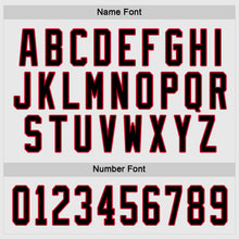 Load image into Gallery viewer, Custom White Black-Red Hockey Jersey