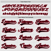 Load image into Gallery viewer, Custom White Black-Red Hockey Jersey