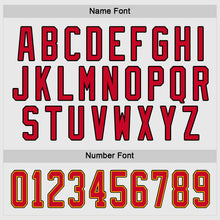 Load image into Gallery viewer, Custom White Red-Gold Hockey Jersey