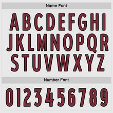 Load image into Gallery viewer, Custom White Burgundy-Black Hockey Jersey