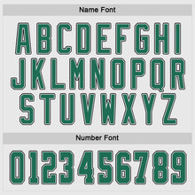 Load image into Gallery viewer, Custom White Kelly Green-Black Hockey Jersey