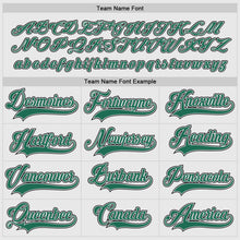 Load image into Gallery viewer, Custom White Kelly Green-Black Hockey Jersey