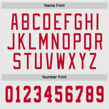 Load image into Gallery viewer, Custom White Red-Gray Hockey Jersey