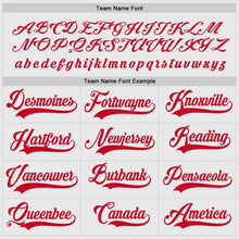 Load image into Gallery viewer, Custom White Red-Gray Hockey Jersey