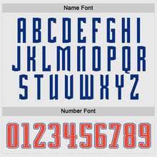 Load image into Gallery viewer, Custom White Orange-Royal Hockey Jersey