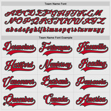 Load image into Gallery viewer, Custom White Red-Green Hockey Jersey