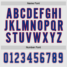 Load image into Gallery viewer, Custom White Royal-Red Hockey Jersey