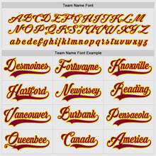 Load image into Gallery viewer, Custom White Navy-Maroon Hockey Jersey