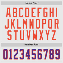 Load image into Gallery viewer, Custom White Purple-Orange Hockey Jersey