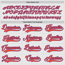 Load image into Gallery viewer, Custom White Purple-Orange Hockey Jersey