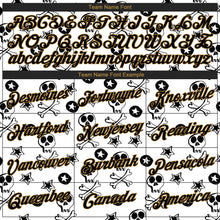 Load image into Gallery viewer, Custom Stitched White Black-Old Gold 3D Skull Fashion Sports Pullover Sweatshirt Hoodie