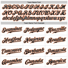 Load image into Gallery viewer, Custom White Black Pinstripe Black-Orange Sports Pants