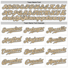 Load image into Gallery viewer, Custom White Black Pinstripe Old Gold-Black Sports Pants
