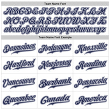 Load image into Gallery viewer, Custom White Navy Pinstripe Navy-White Sports Pants