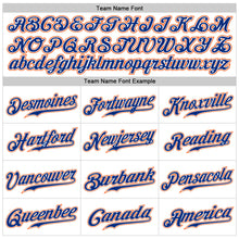 Load image into Gallery viewer, Custom White Royal Pinstripe Royal-Orange Sports Pants